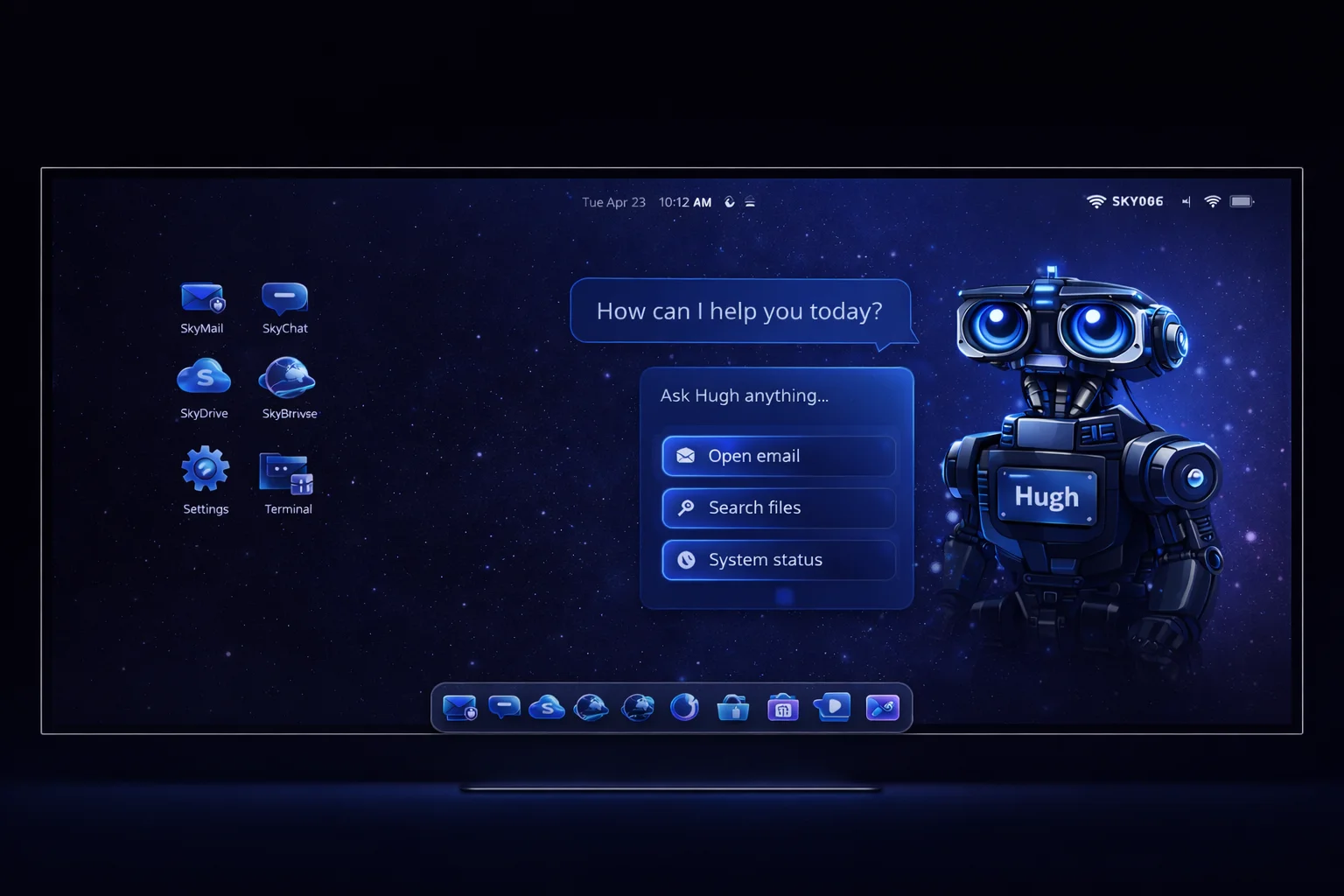 SkyOS Desktop - Home Screen