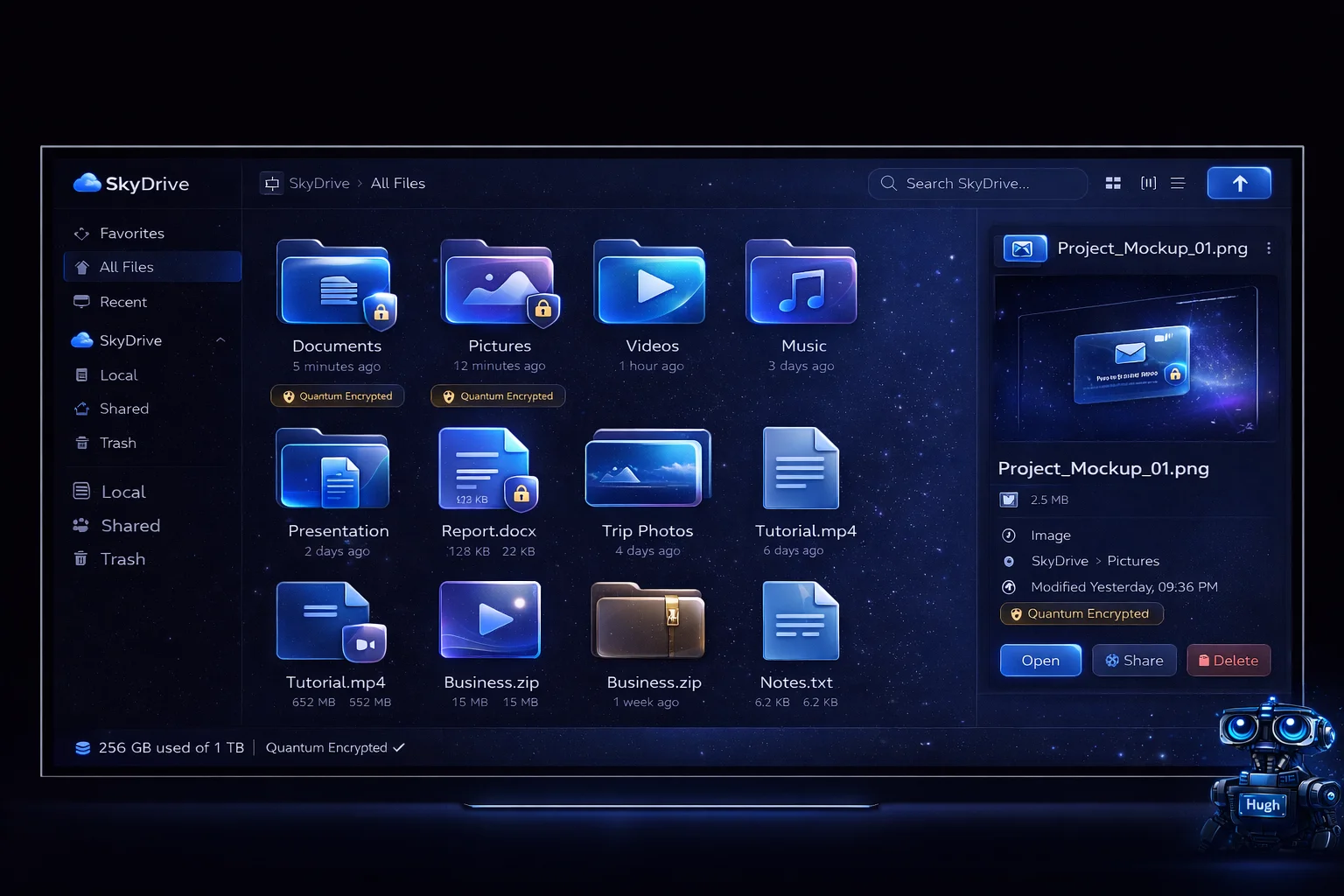 SkyDrive - Cloud File Manager with Hugh AI